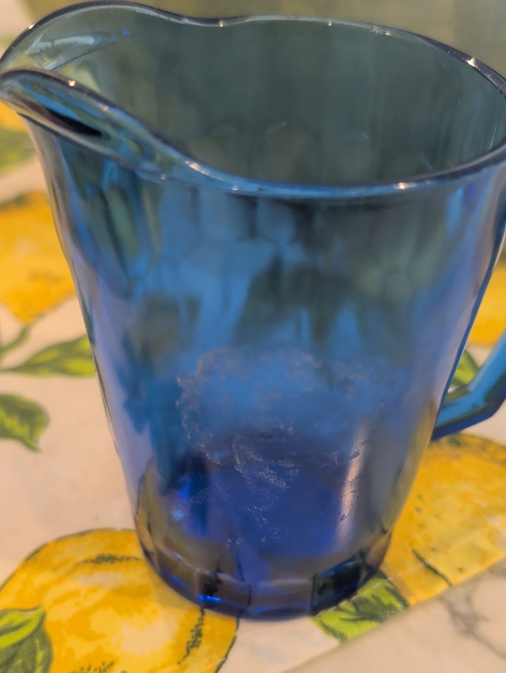 Shirley Temple Cobalt Blue Glass Pitcher Jug